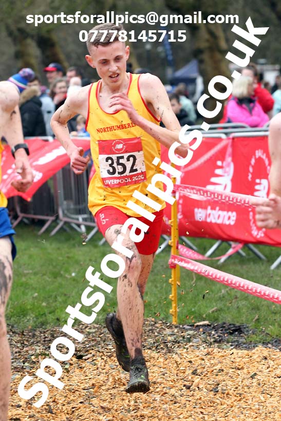 Intermediate boys, 2020 New Balance English Schools Champs., Sefton Park, Liverpool. Photo: David T. Hewitson/Sports for All Pics